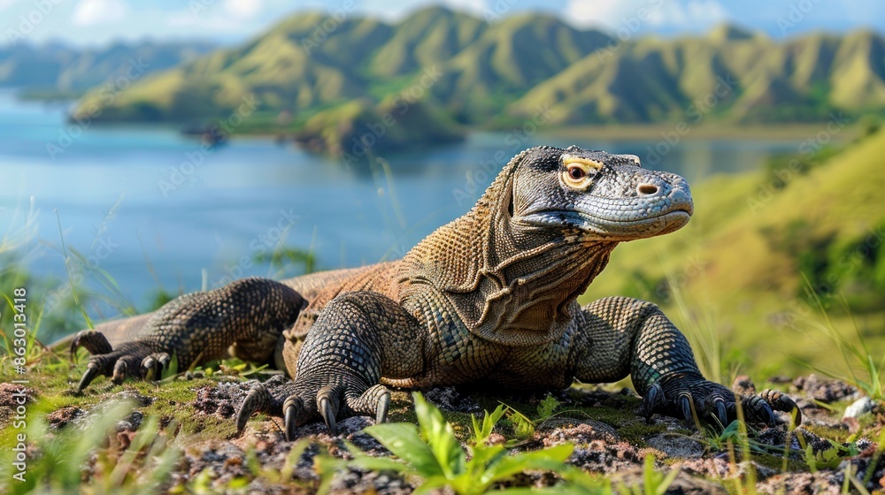 Komodo Dragon in its Natural Habitat Komodo Dragon in its Natural Habitat