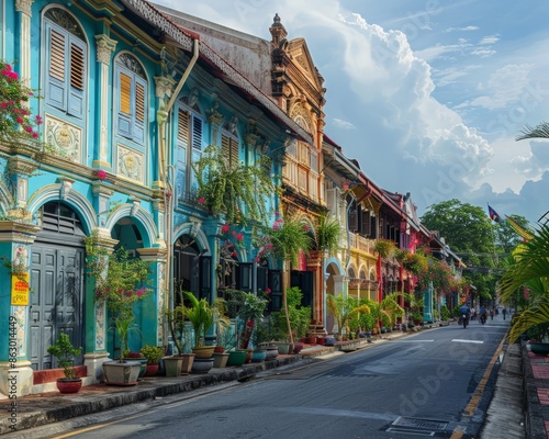 The colonial city of George Town, Malaysia, known for its historic buildings and cultural heritage 