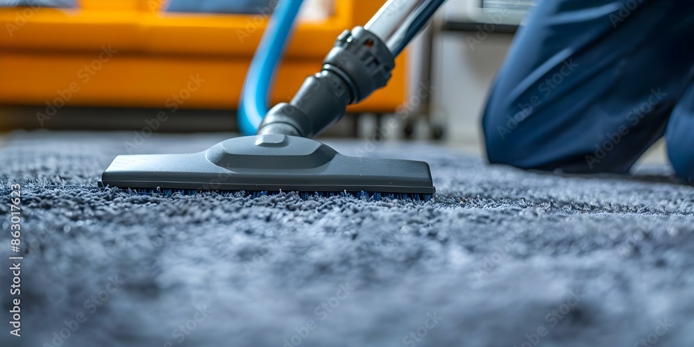 Using a Carpet Cleaner to Clean a Carpet. Concept Carpet cleaning, Removing stains, Maintenance tips, Cleaning equipment, Professional services Using a Carpet Cleaner to Clean a Carpet. Concept Carpet cleaning, Removing stains, Maintenance tips, Cleaning equipment, Professional services