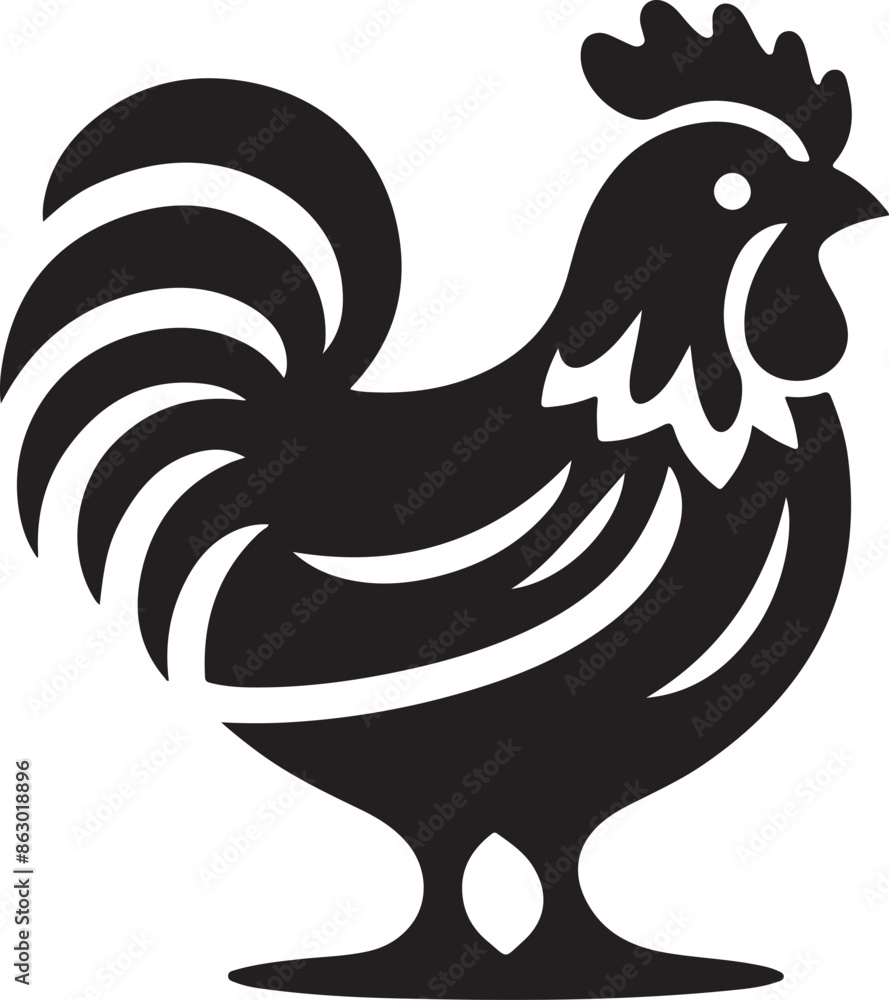 Chicken Silhouette Vector Design Chicken Silhouette Vector Design