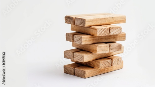 Wallpaper Mural Wooden planks stacked on a gray background Torontodigital.ca