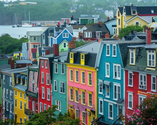 The colonial city of St. John's, Canada, known for its colorful row houses and historic harbor  © bvb215