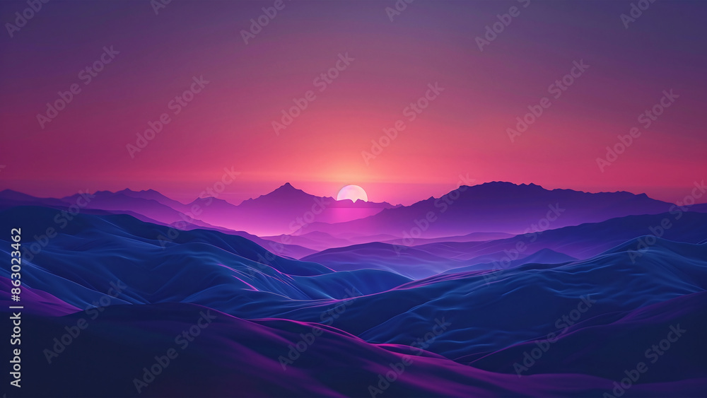 Fototapeta premium Abstract Elegance: A Japanese-Inspired Wallart and Wallpaper Design, Merging Serenity with Vibrant Hues for a Unique Background