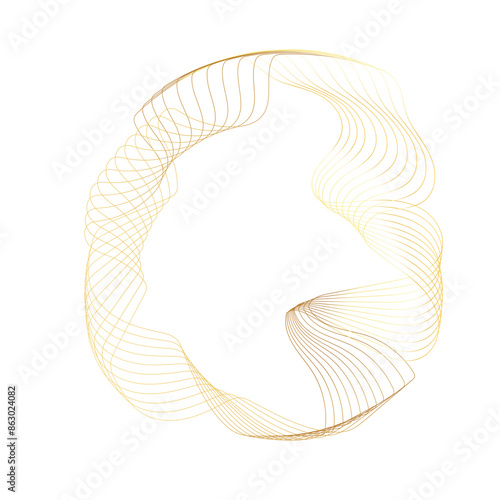 Abstract Gold liquid geometric element, shapes