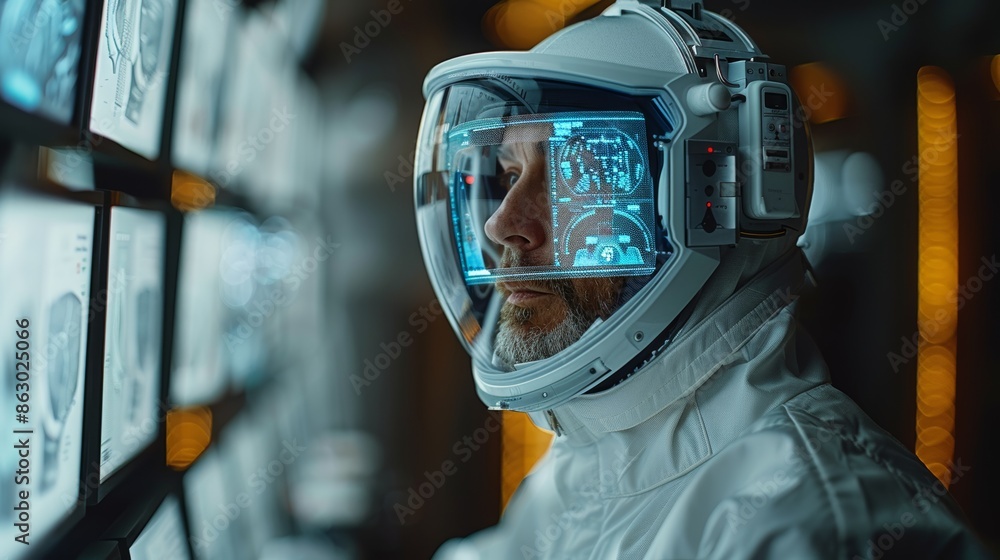 A doctor using a haptic feedback medical interface to perform delicate surgical procedures with enhanced precision and control. A doctor using a haptic feedback medical interface to perform delicate surgical procedures with enhanced precision and control.