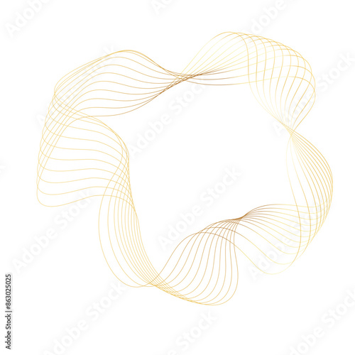 Abstract Gold liquid geometric element, shapes