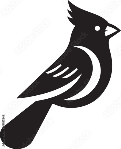 cardinal silhouette vector illustration