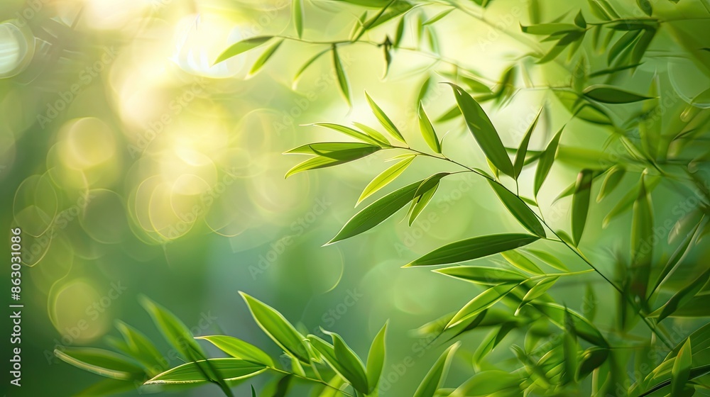 Obraz premium Close-up abstract nature background Green nature background.