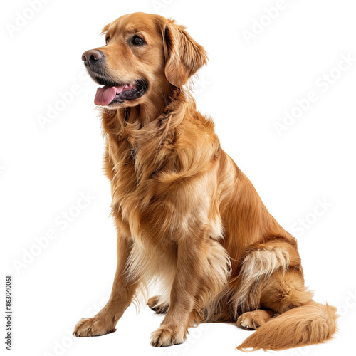 golden retriever isolated on white