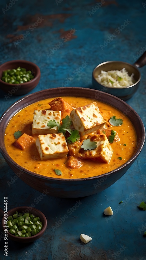 Shahi Paneer or Paneer butter masala. Indian famous dish of cottage cheese curry. Shahi Paneer or Paneer butter masala. Indian famous dish of cottage cheese curry.