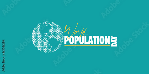 Vector illustration of World Population Day Concept, 11 July. Overcrowded, overloaded, explosion of world population and starvation. Template for background with banner, poster and card.