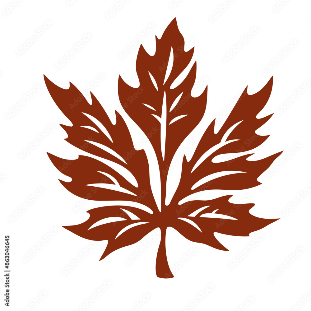 A red maple leaf with distinct lobes and veins A red maple leaf with distinct lobes and veins