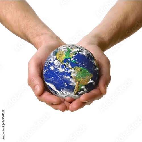 hands holding earth #863047228