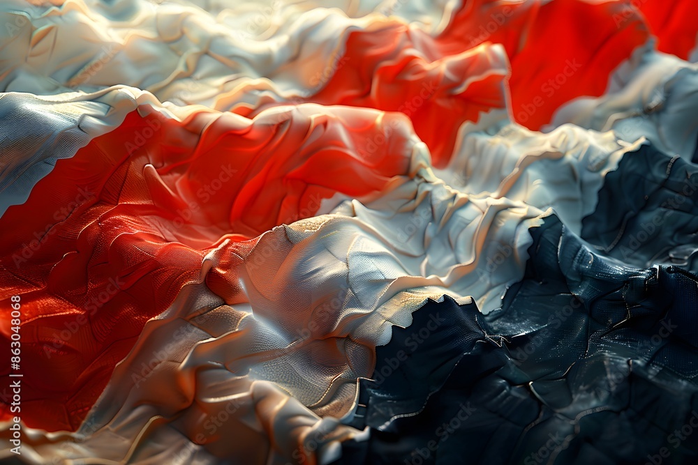 Obraz premium Vibrant and Textured Fabric in Red, White, and Blue