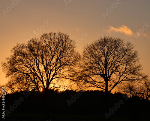 Sunset at Lake Lohmen (Germany)