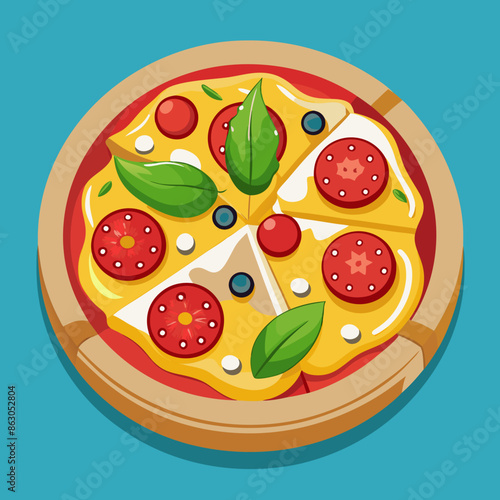 illustration of pizza