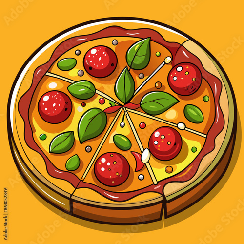 illustration of pizza