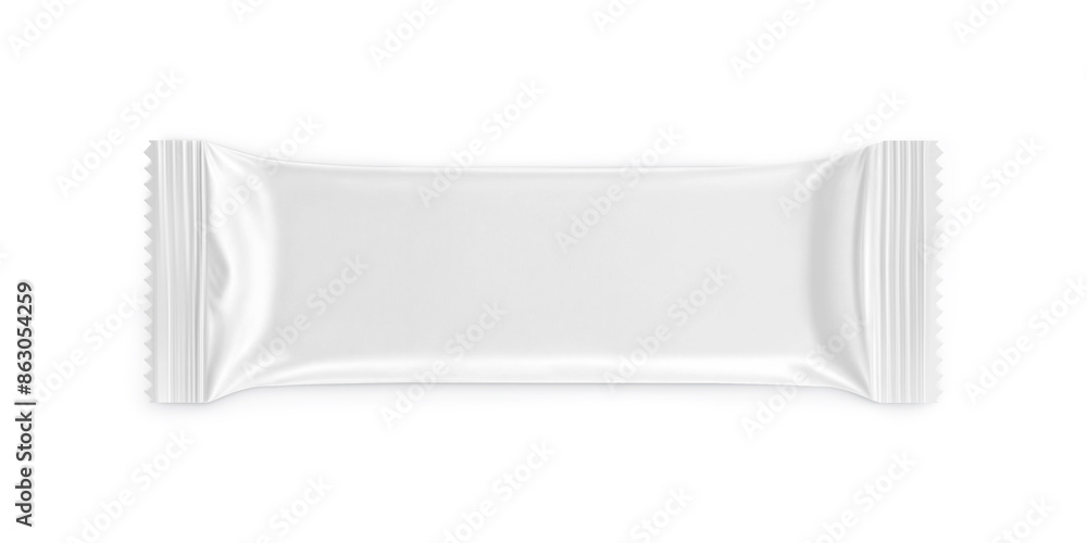 An image of a White Snack Package isolated on a white background An image of a White Snack Package isolated on a white background