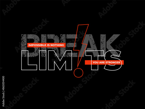 break the limits motivational quotes t shirt design graphic vector
