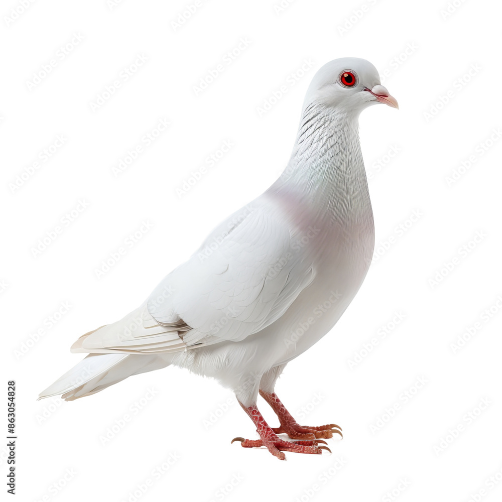 Fototapeta premium white dove isolated on white background