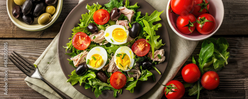 Delicious Plate of Salad wi...