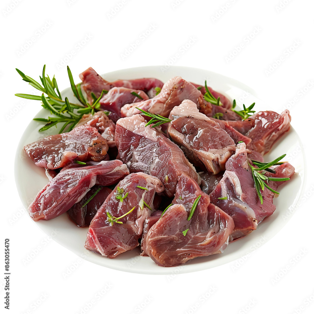 raw meat on plate