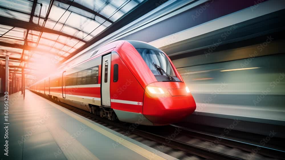 Futuristic Train Travel Concept Futuristic Train Travel Concept