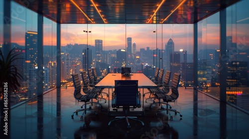 Modern Conference Room With Cityscape View in Melbourne