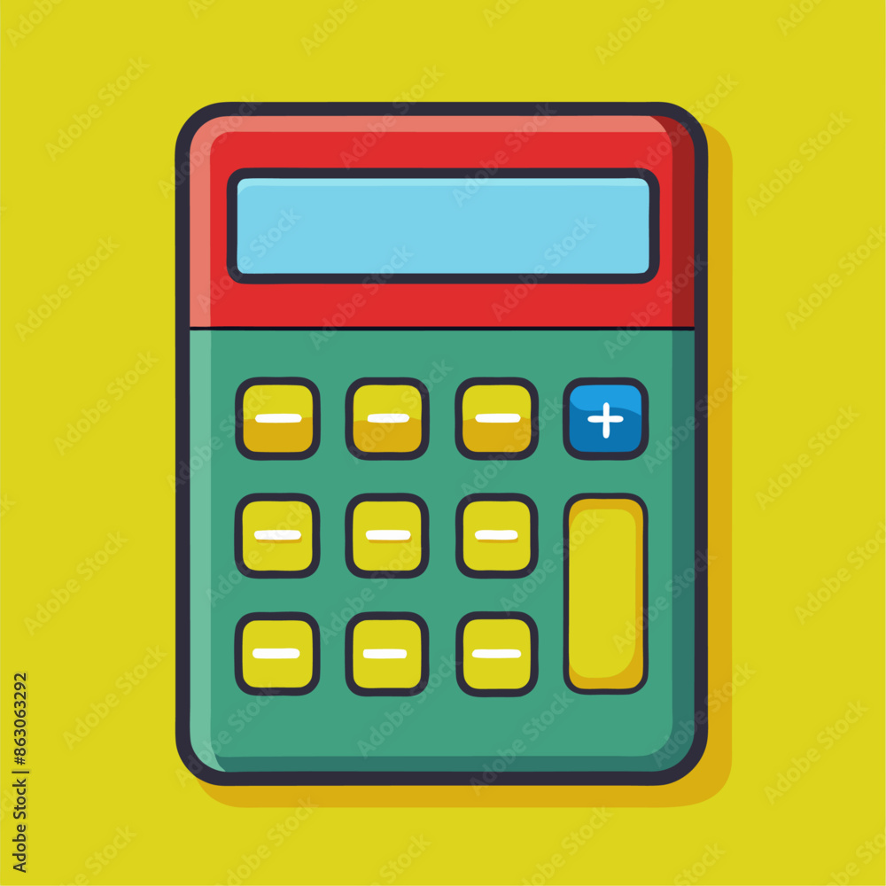 calculator clipart cartoon Illustration drawing