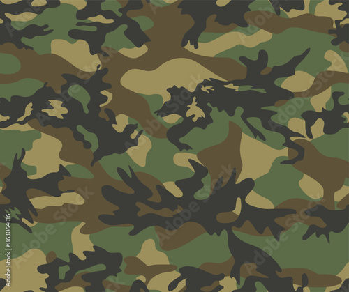 modern military camouflage pattern, vector illustration, army uniform