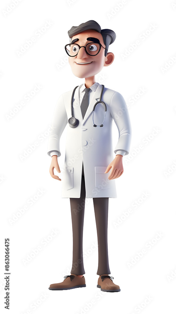 3D render Cartoon doctor isolated 3D render Cartoon doctor isolated