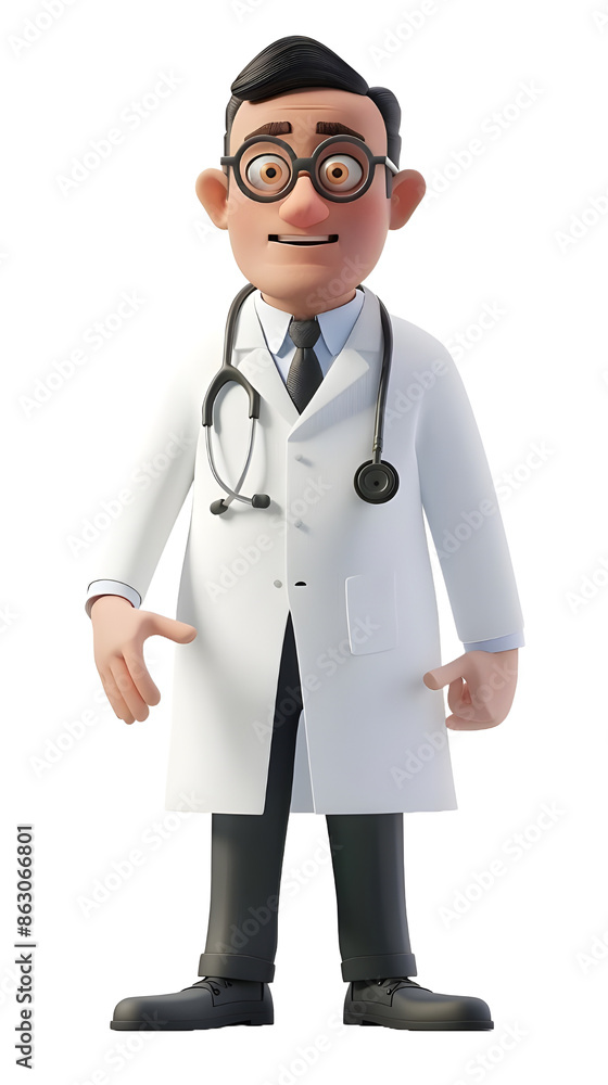3D render Cartoon doctor isolated 3D render Cartoon doctor isolated