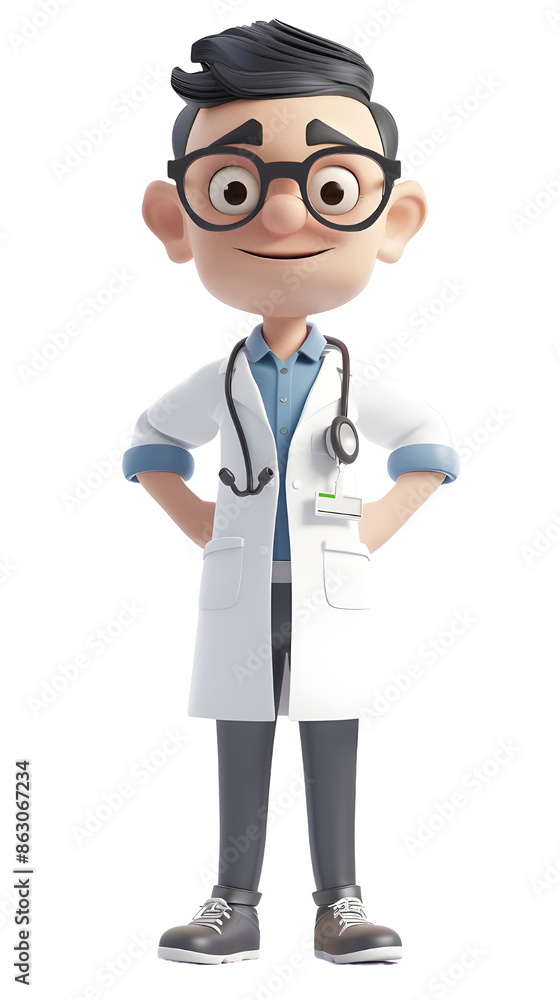 3D render Cartoon doctor isolated 3D render Cartoon doctor isolated