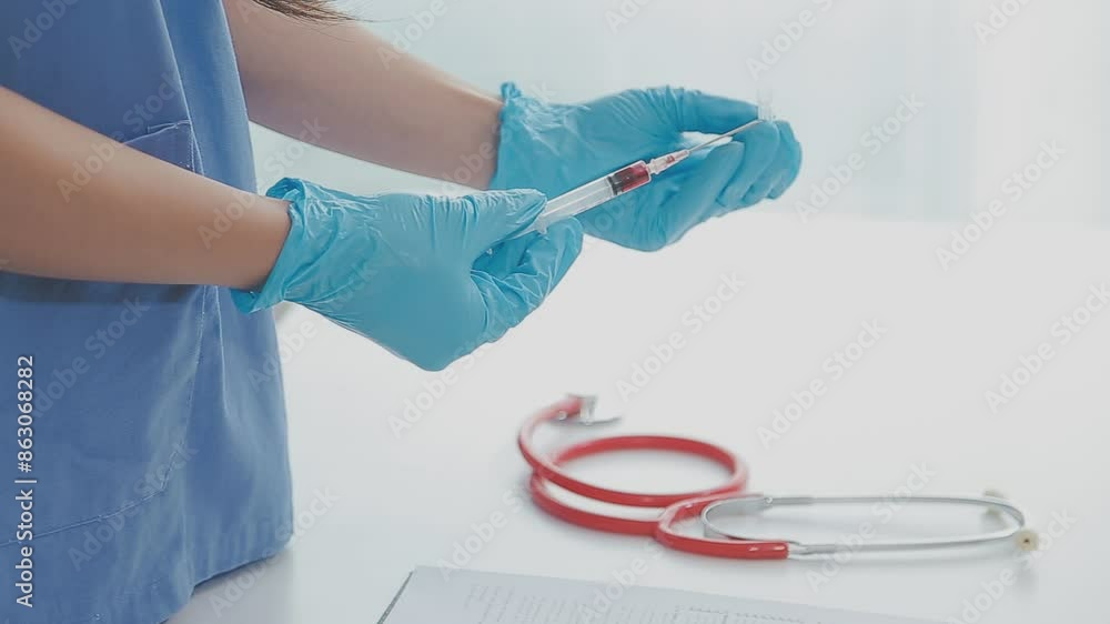 Young Asian veterinarian sits examining cute Shih Tzu dog with stethoscope in veterinary clinic, concept of health care and medicine for pets. Remote Picture Young Asian veterinarian sits examining cute Shih Tzu dog with stethoscope in veterinary clinic, concept of health care and medicine for pets. Remote Picture