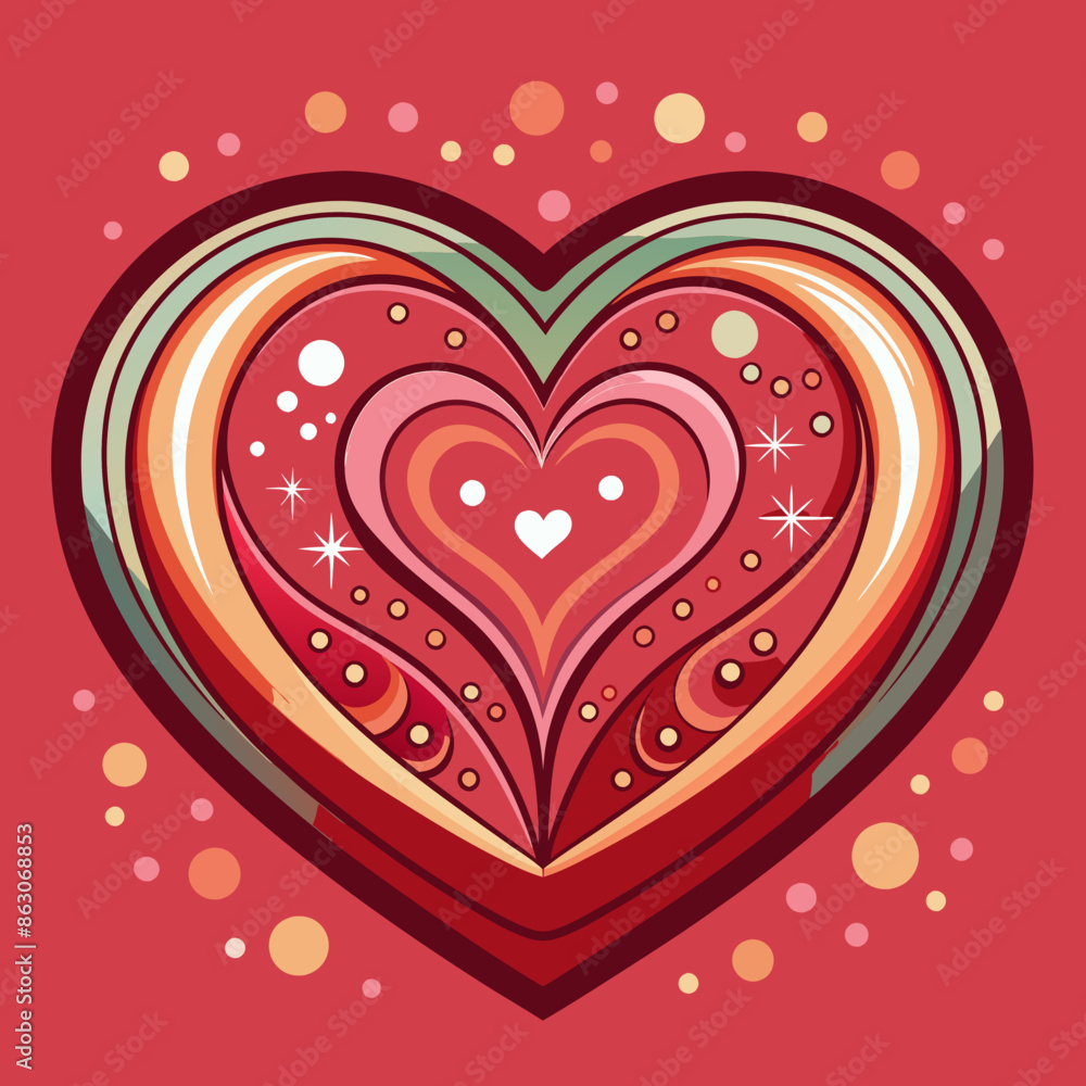 illustration of valentine heart illustration of valentine heart