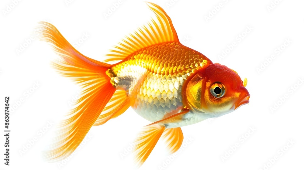 goldfish isolated on white background : Generative AI