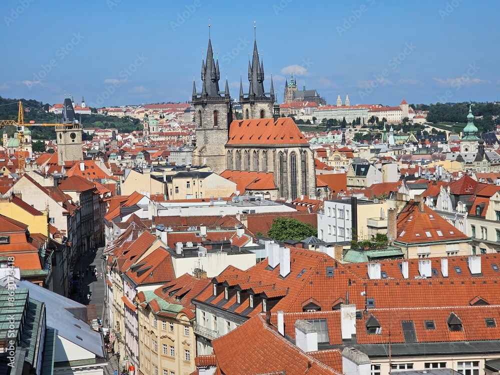 Obraz premium Prag Tschechien Panorama von oben