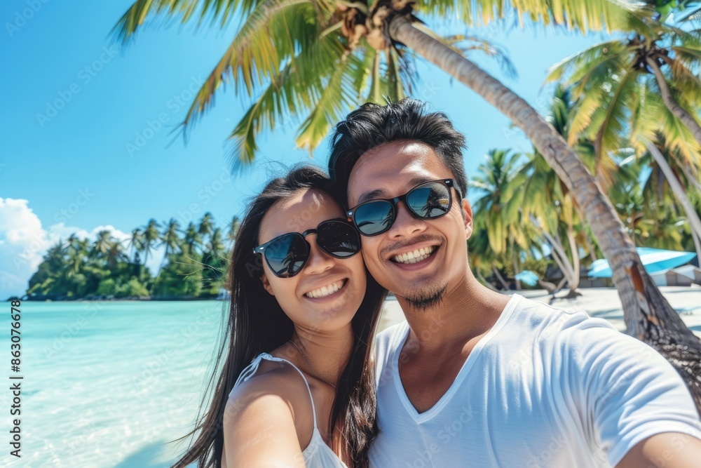 Obraz premium couple on the beach
