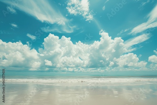 Wallpaper Mural Tropical beach background with copy space for summer vacation concept. Torontodigital.ca