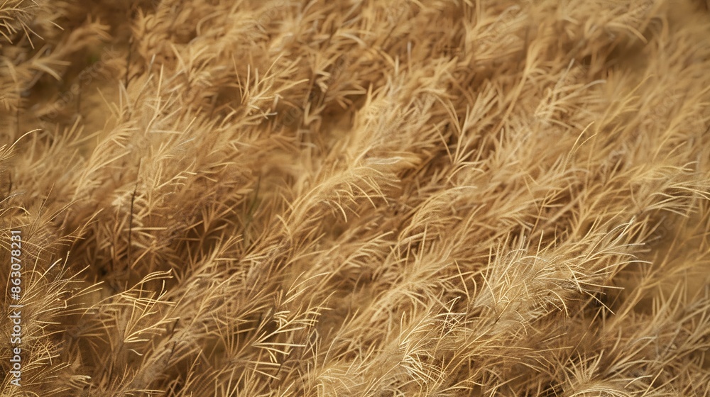 Dry pampas grass field close up texture and natural background : Generative AI Dry pampas grass field close up texture and natural background : Generative AI