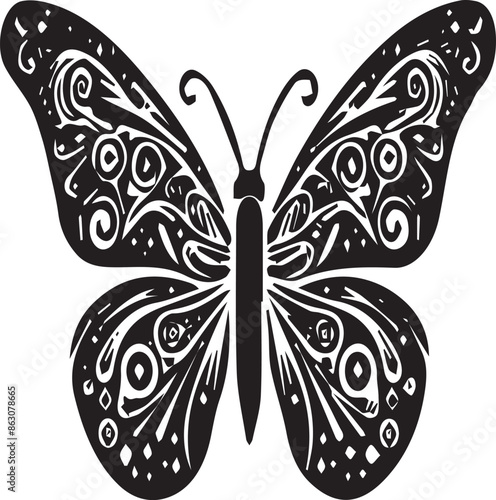 Print. Butterfly . Ai generated.