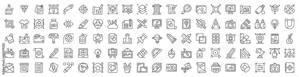 Art and Design people icons set. Inkpot, Highlighter, Color Scheme, Cloud Design, Architecture Work, Design Tools, Digital Art, Graphic File, Greeting Card vector. Art and Design people icons set. Inkpot, Highlighter, Color Scheme, Cloud Design, Architecture Work, Design Tools, Digital Art, Graphic File, Greeting Card vector.