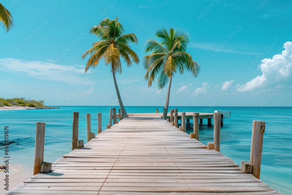 wooden pier on the sea
