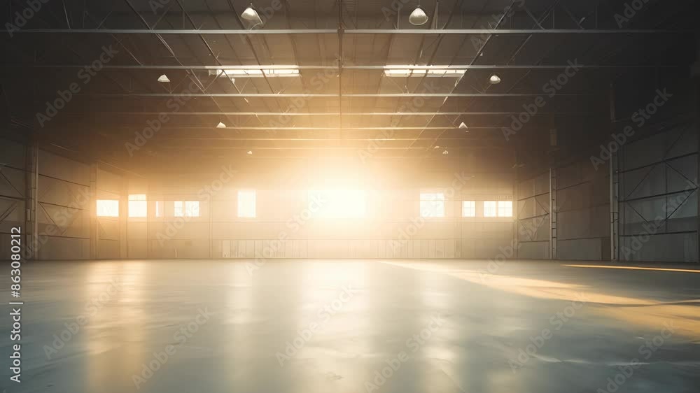 Soft Focus on Deserted Warehouse Interior Soft Focus on Deserted Warehouse Interior