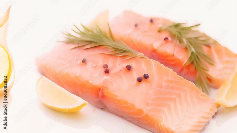 Nutritious Raw Salmon with Fresh Ingredients Nutritious Raw Salmon with Fresh Ingredients