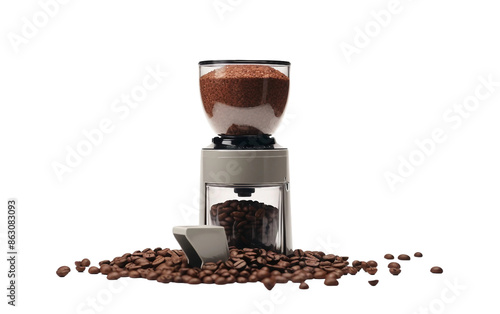 coffee beans and cup