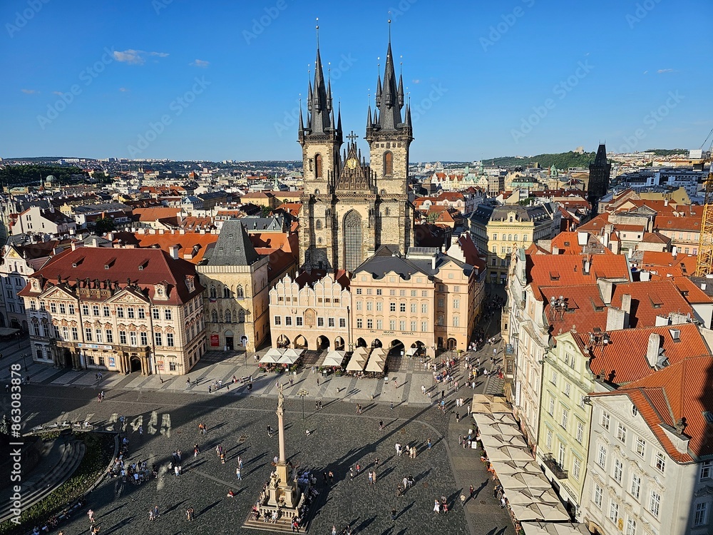 Obraz premium Prag, Teynkirche, Altstadt, Sehenswürdigkeiten