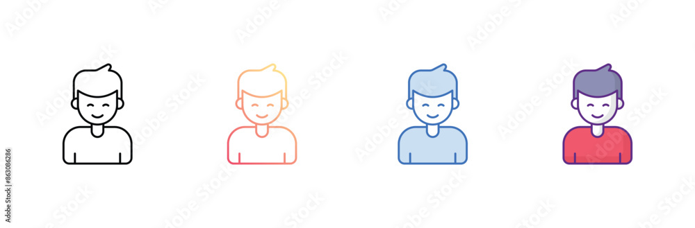 Boy icon design with white background stock illustration Boy icon design with white background stock illustration