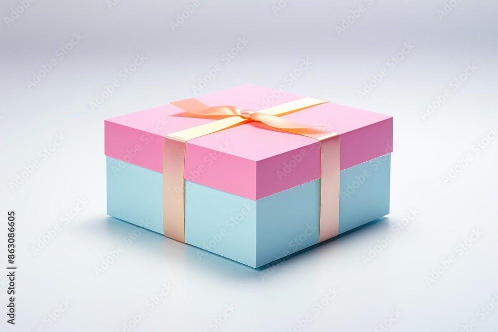 colorful gift box on solid white background, single object colorful gift box on solid white background, single object