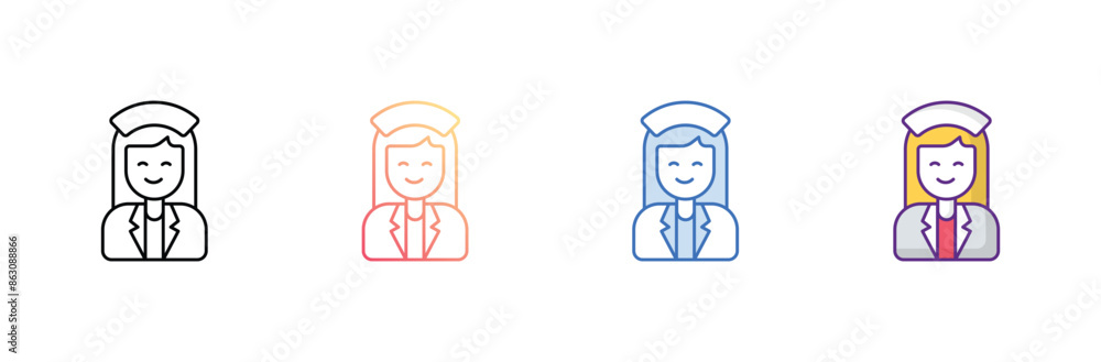 Nurse icon design with white background stock illustration Nurse icon design with white background stock illustration